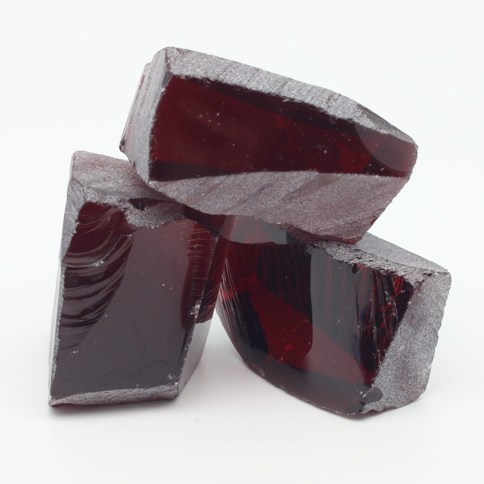 Dark Padparadscha Sapphire Nanosital Synthetic Lab Created Faceting Rough for Gem Cutting - #E-481 - Various Sizes