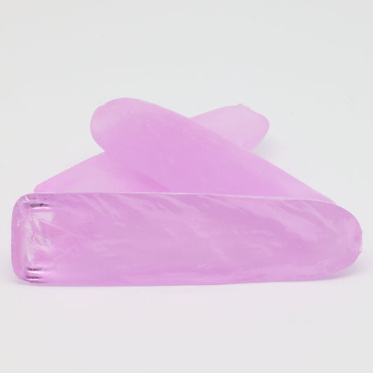 Djeva Very Light Pink #1 Lab Created Corundum Sapphire Faceting Rough for Gem Cutting - DISCONTINUED - Various Sizes - Split Boule