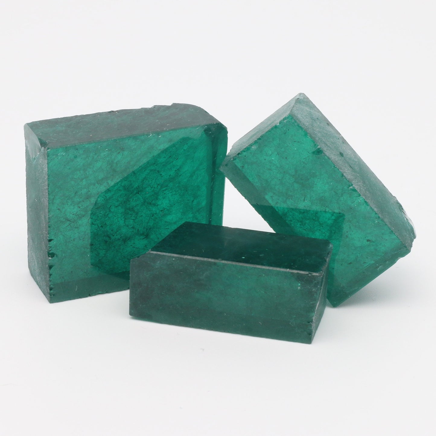 Emerald (Included) Nanosital Synthetic Lab Created Faceting Rough for Gem Cutting - #Z-22- Various Sizes