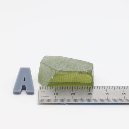 Peridot Nanosital Synthetic Lab Created Faceting Rough for Gem Cutting - #14/2 - Various Sizes