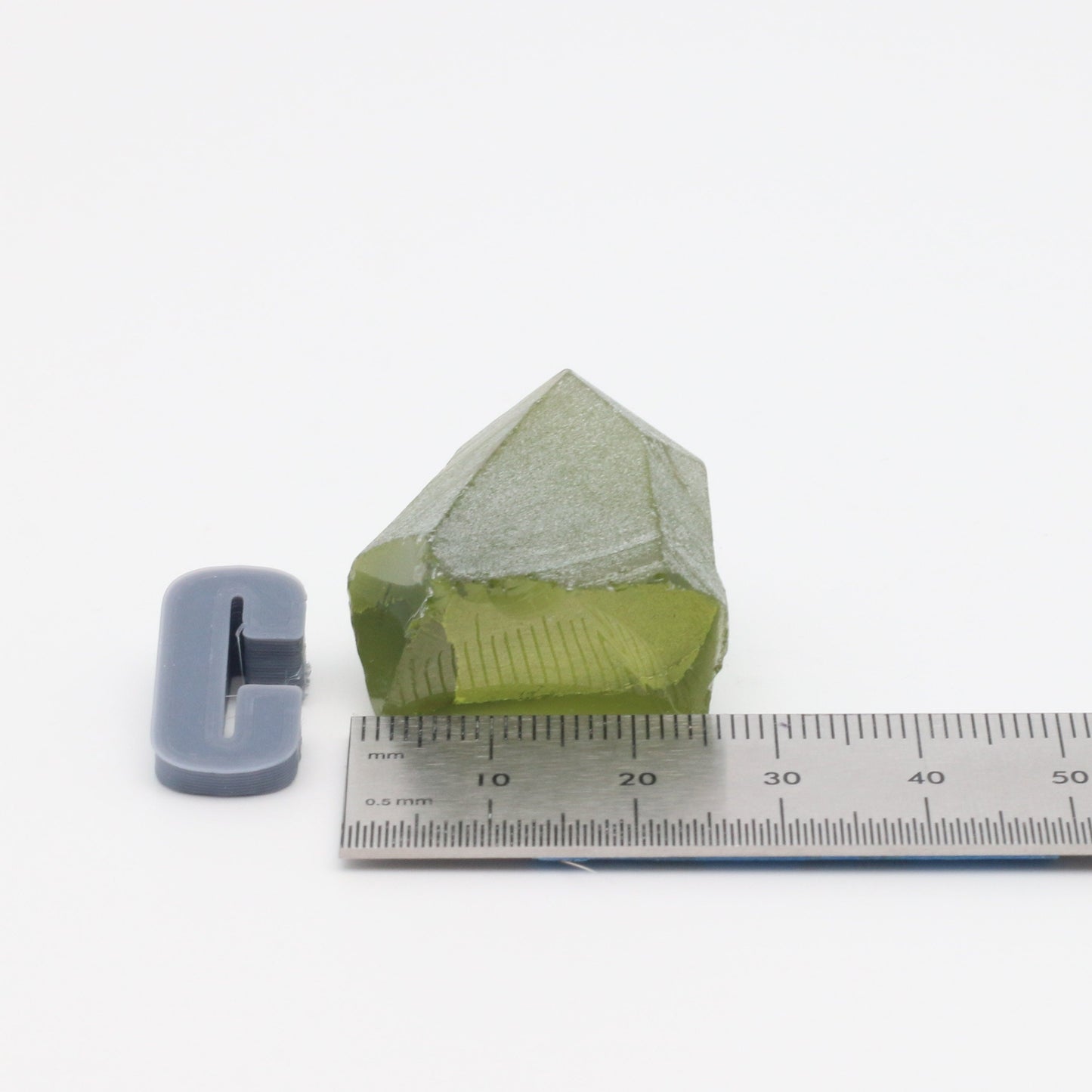 Peridot Nanosital Synthetic Lab Created Faceting Rough for Gem Cutting - #14/2 - Various Sizes