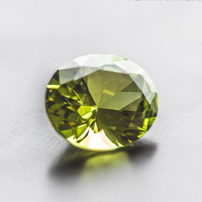 Peridot Nanosital Synthetic Lab Created Faceting Rough for Gem Cutting - #14/2 - Various Sizes