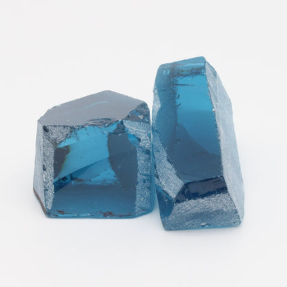 Sky Blue Topaz Nanosital Synthetic Lab Created Faceting Rough for Gem Cutting - #A-111 - Various Sizes
