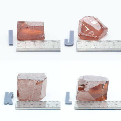 Padparadscha Sapphire Nanosital Synthetic Lab Created Faceting Rough for Gem Cutting - #E-96 - Various Sizes