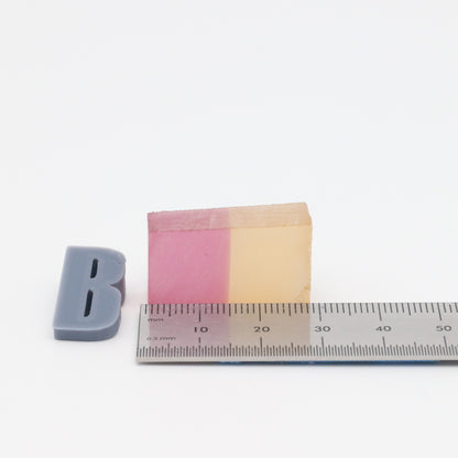 Bi-Color Nanosital Synthetic Lab Created Faceting Rough for Gem Cutting - Yellow-Pink - Various Sizes