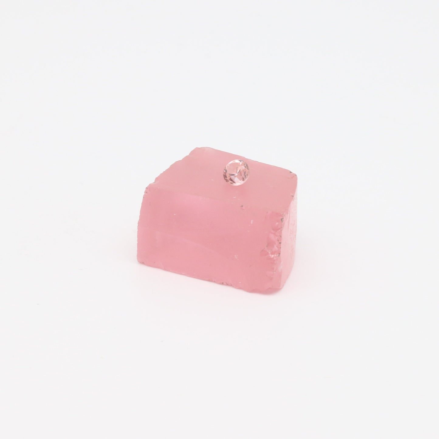 Pink YAG Faceting Rough for Gem Cutting - Various Sizes