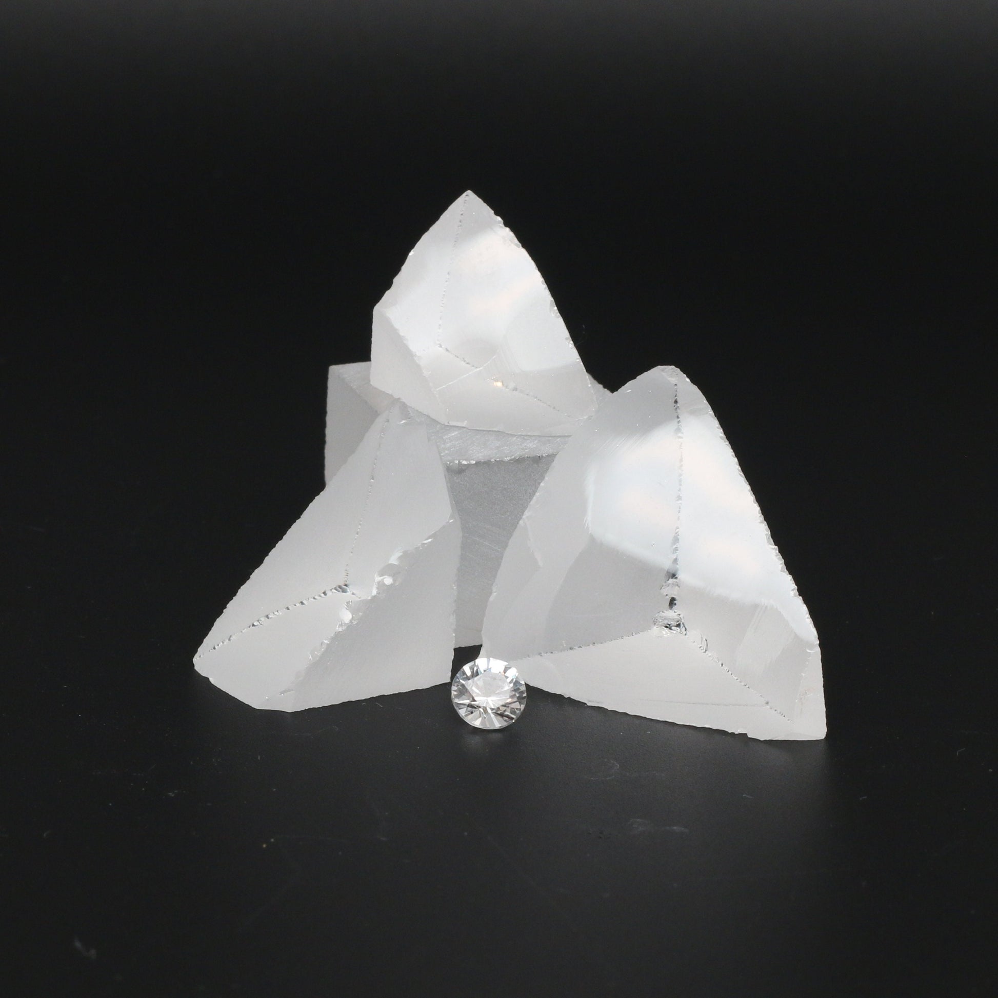 White YAG Faceting Rough for Gem Cutting - Various Sizes