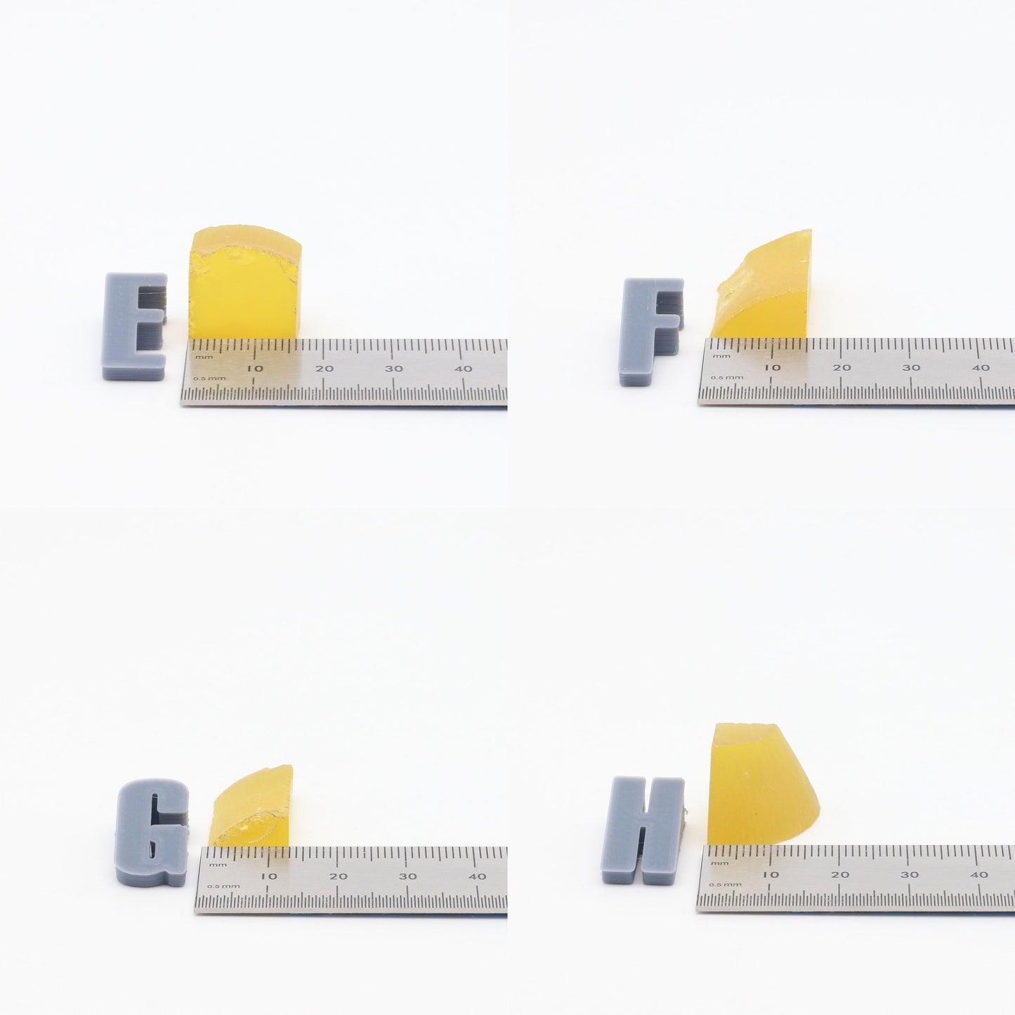 Yellow YAG Faceting Rough for Gem Cutting - Various Sizes