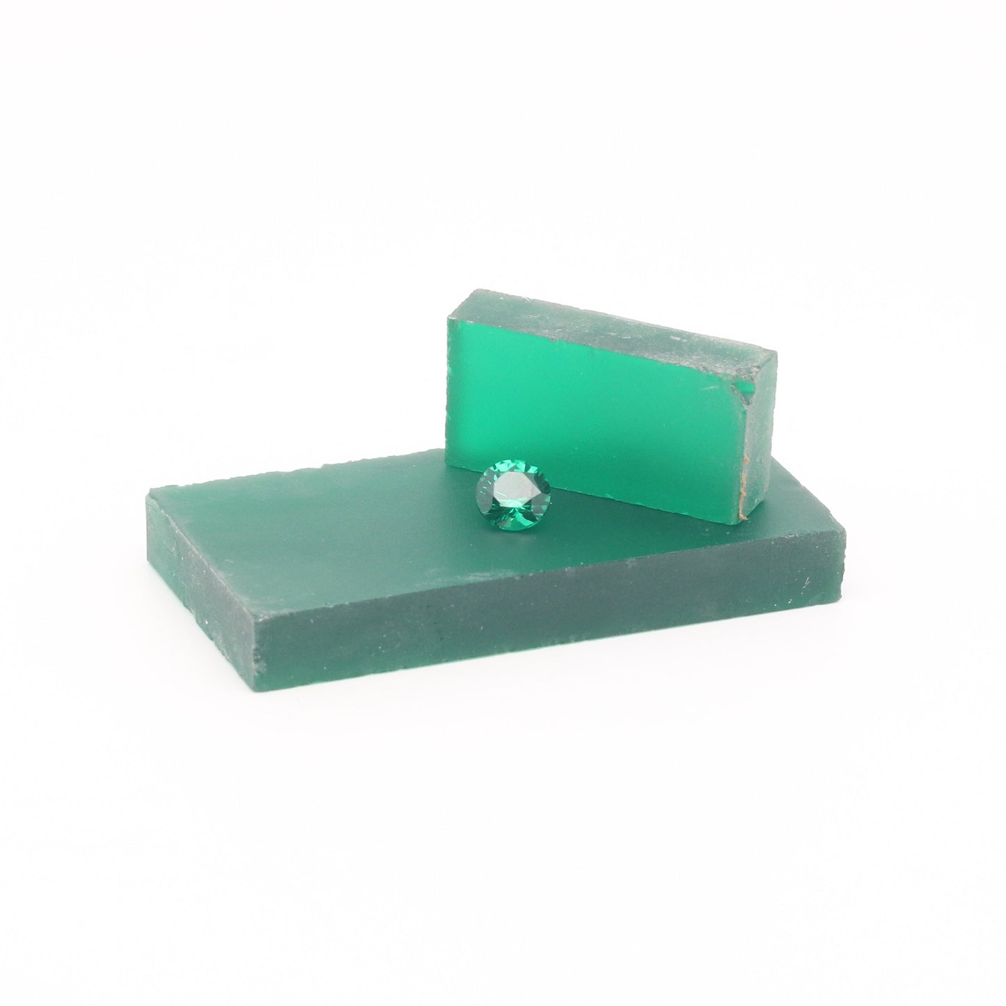 Green YAG (Ceramic) Faceting Rough for Gem Cutting - Various Sizes