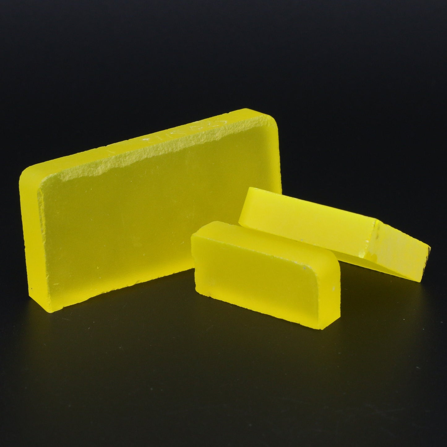 Neon Yellow YAG (Ceramic) Faceting Rough for Gem Cutting - Various Sizes