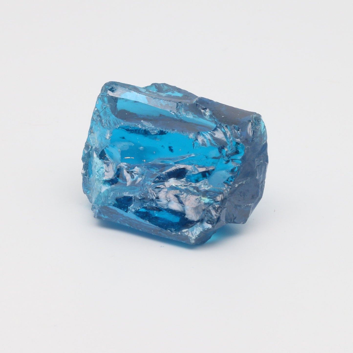 Blue Topaz Cubic Zirconia Faceting Rough for Gem Cutting - Various Sizes