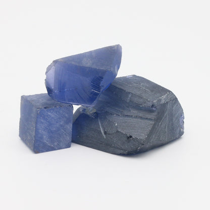 Blue YAG Faceting Rough for Gem Cutting - Various Sizes