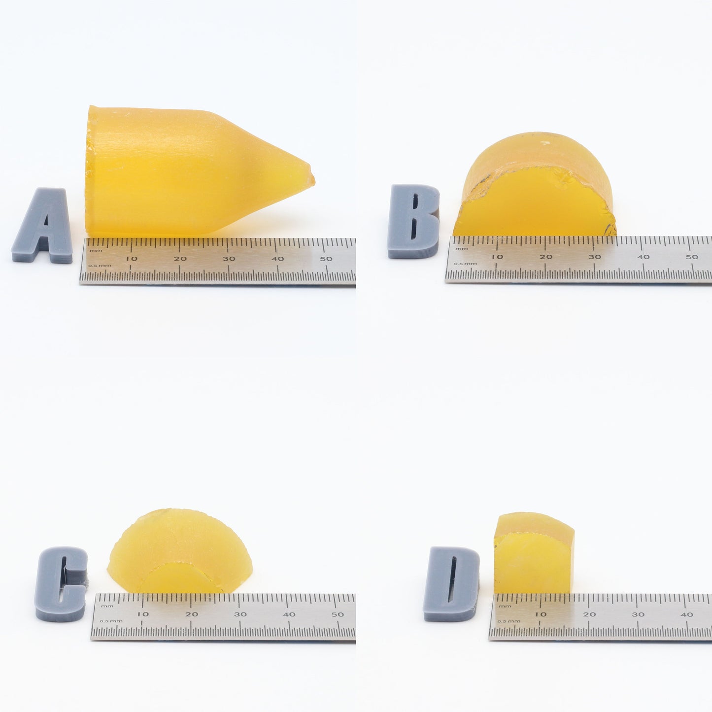 Yellow YAG Faceting Rough for Gem Cutting - Various Sizes