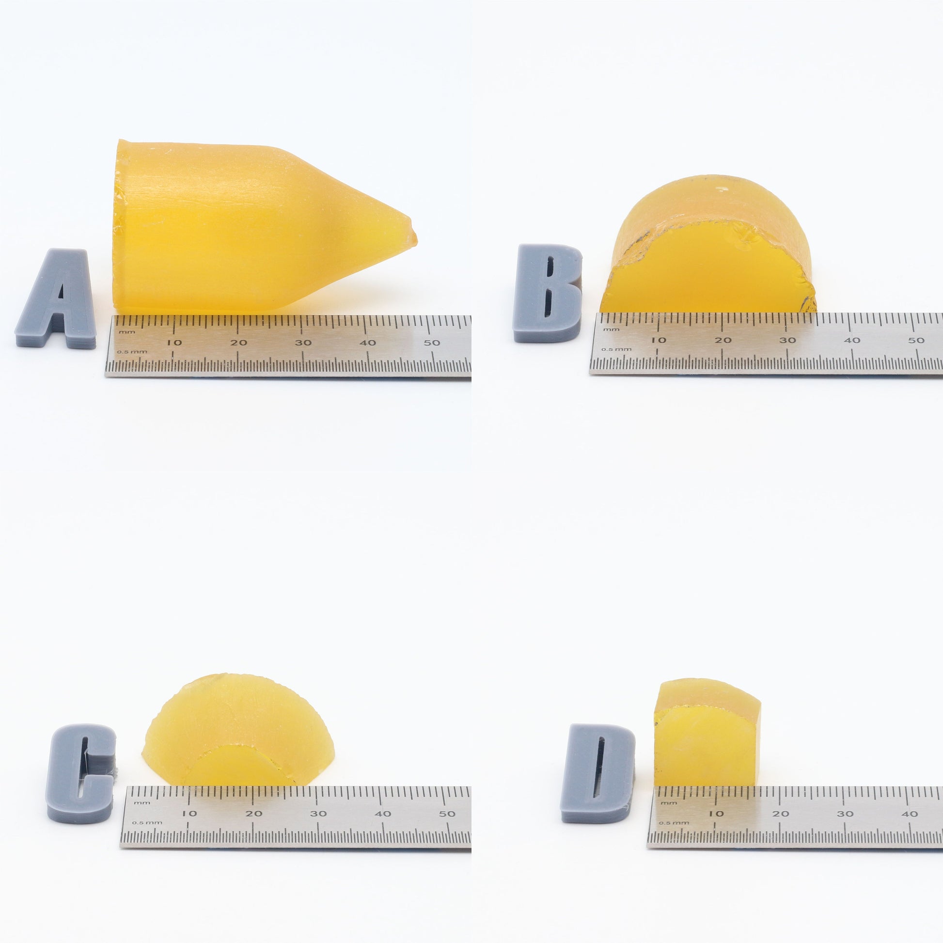 Yellow YAG Faceting Rough for Gem Cutting - Various Sizes