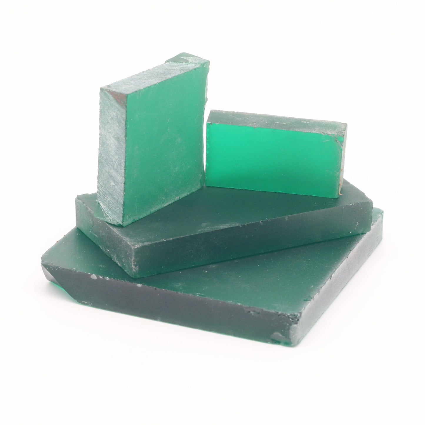 Green YAG (Ceramic) Faceting Rough for Gem Cutting - Various Sizes