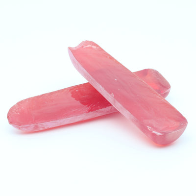 Djeva Padparadscha #57SP Lab Created Corundum Sapphire Faceting Rough for Gem Cutting - DISCONTINUED - Various Sizes - Split Boule