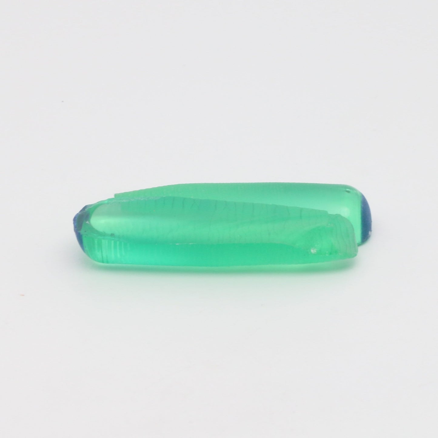 Djeva Dark Green #78 Lab Created Corundum Sapphire Faceting Rough for Gem Cutting - DISCONTINUED - Various Sizes - Split Boule