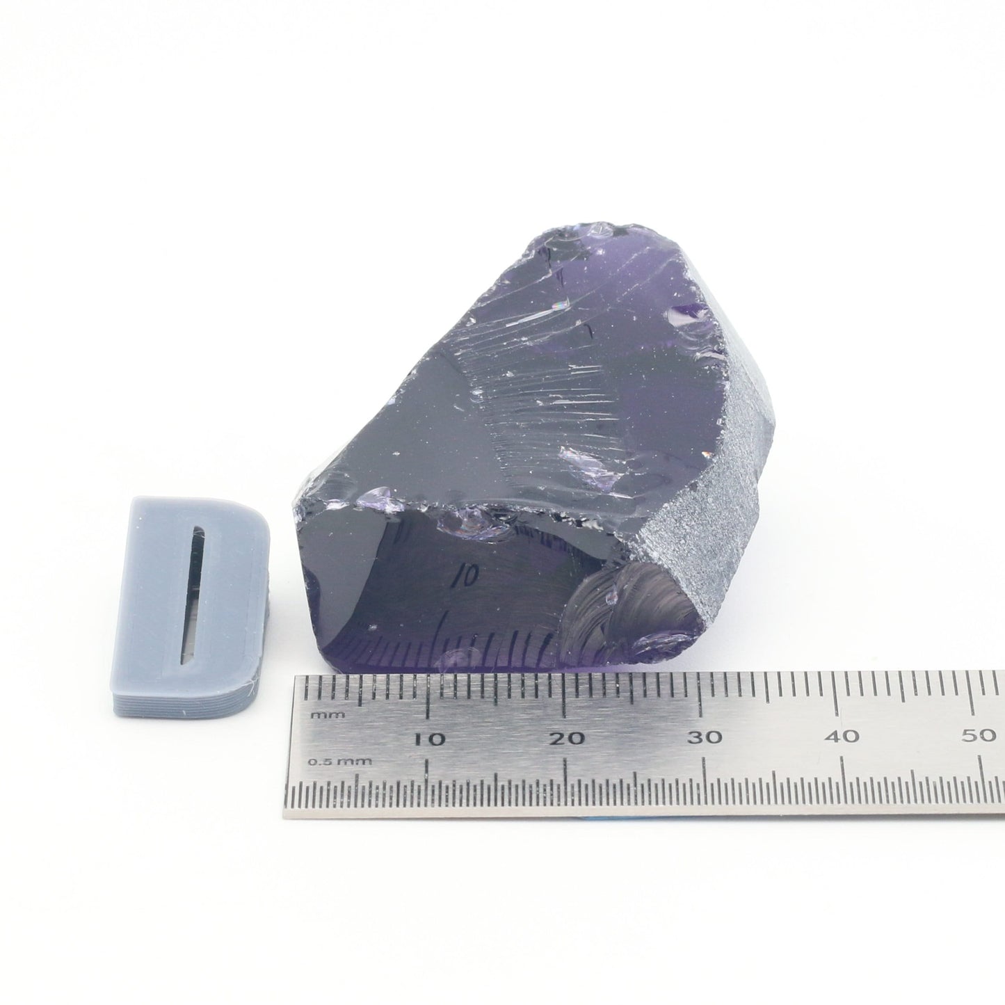 Dark Amethyst Nanosital Synthetic Lab Created Faceting Rough for Gem Cutting - #B-1747 - Various Sizes