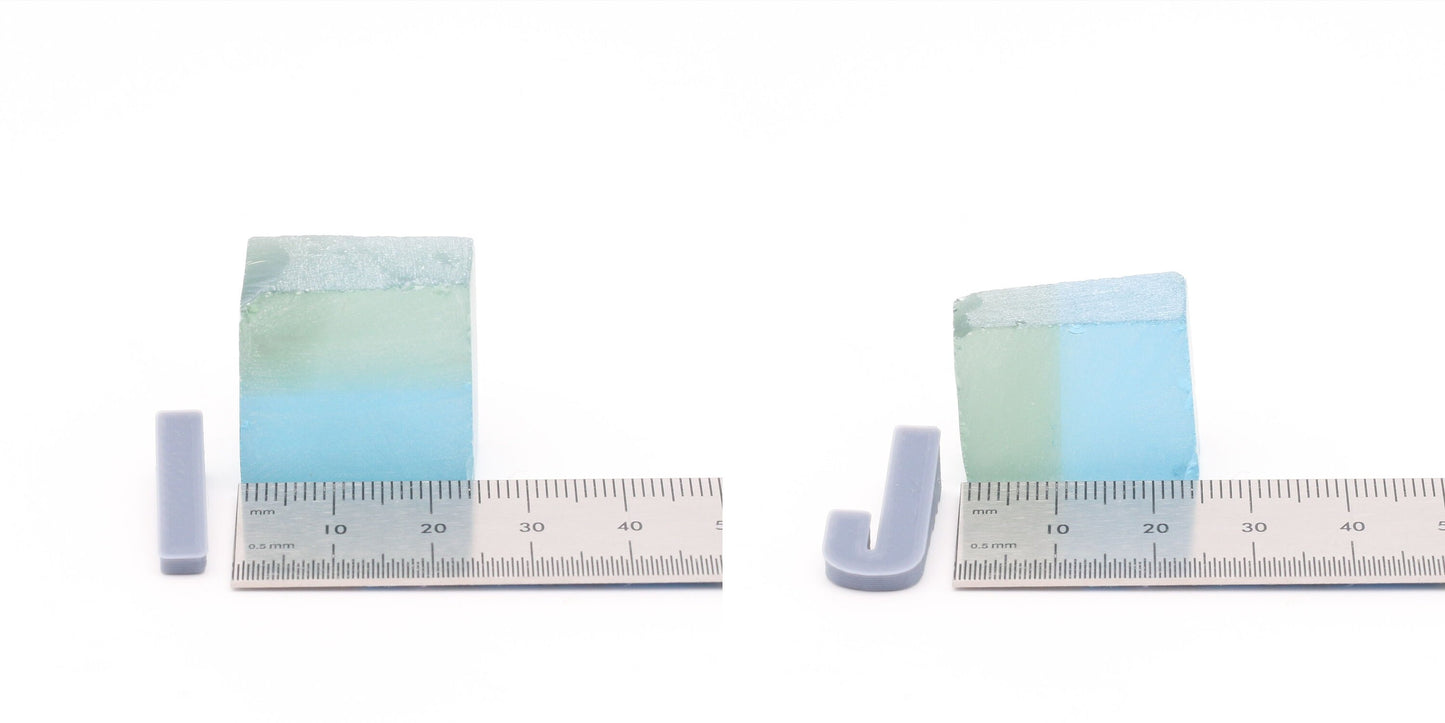 Bi-Color Nanosital Synthetic Lab Created Faceting Rough for Gem Cutting - Green-Blue - Various Sizes