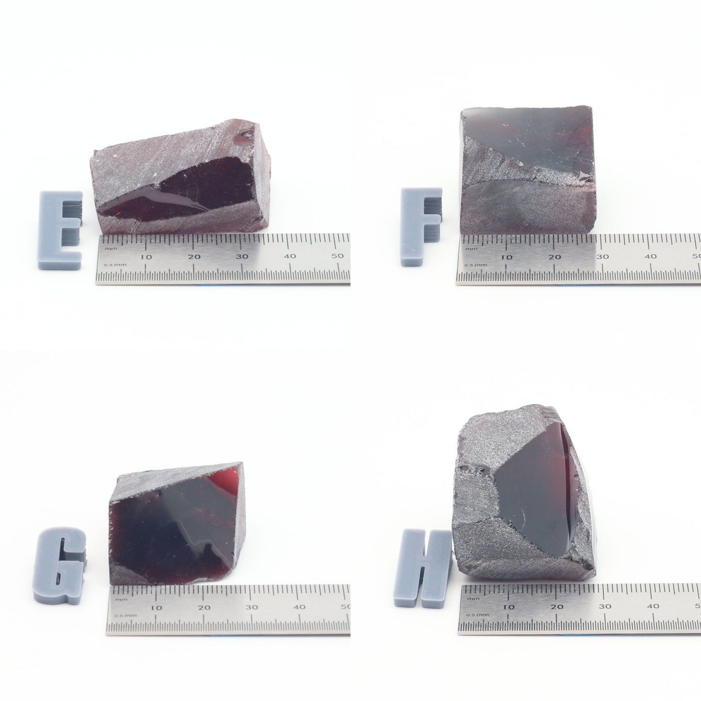 Dark Padparadscha Sapphire Nanosital Synthetic Lab Created Faceting Rough for Gem Cutting - #E-481 - Various Sizes