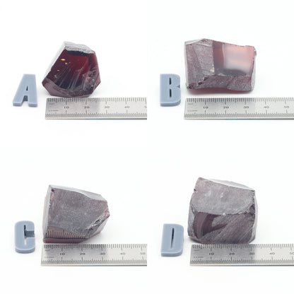 Dark Padparadscha Sapphire Nanosital Synthetic Lab Created Faceting Rough for Gem Cutting - #E-481 - Various Sizes