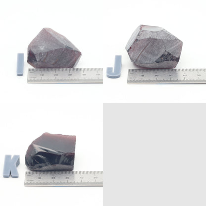 Dark Padparadscha Sapphire Nanosital Synthetic Lab Created Faceting Rough for Gem Cutting - #E-481 - Various Sizes