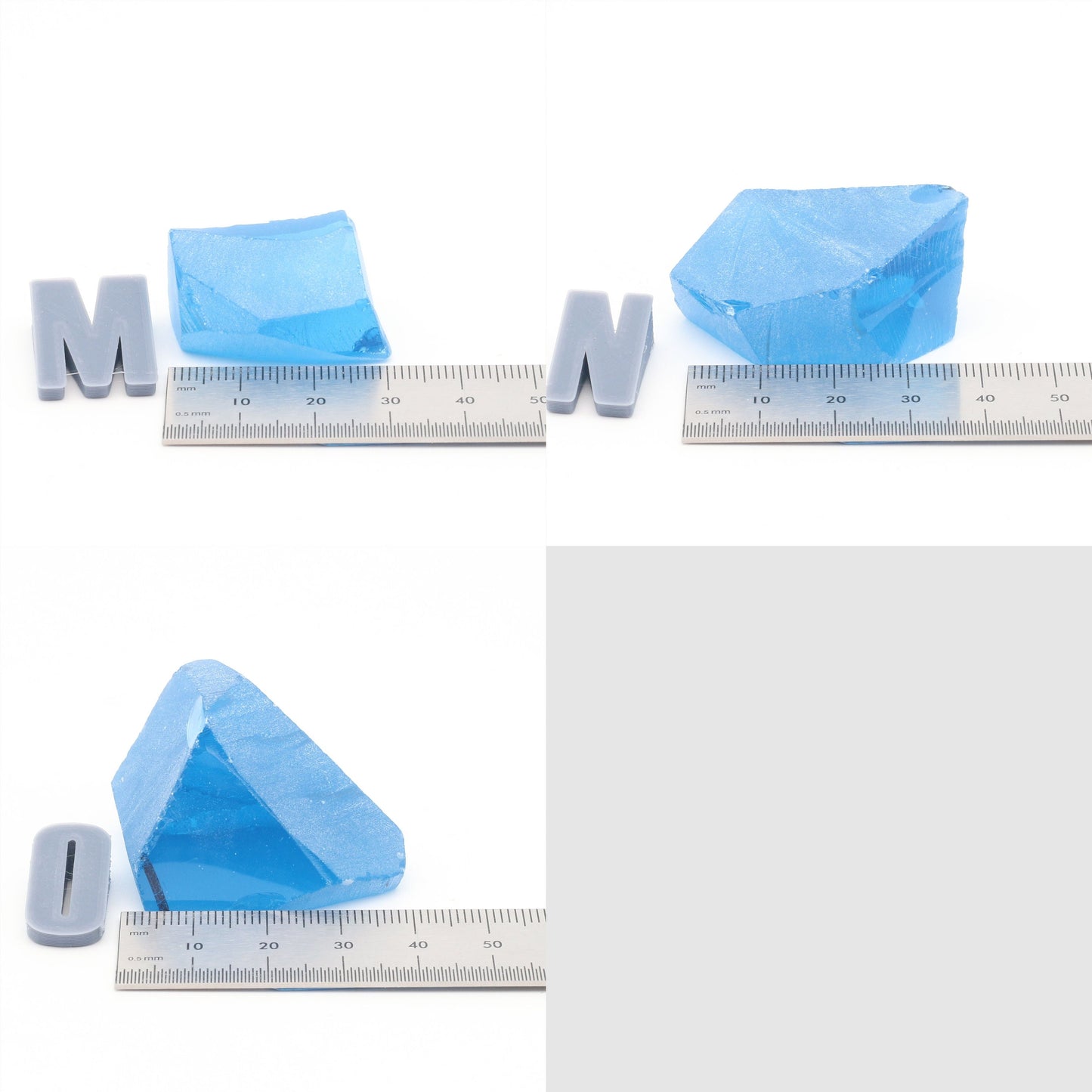 Extra Swiss Topaz Nanosital Synthetic Lab Created Faceting Rough for Gem Cutting - #E-257 - Various Sizes