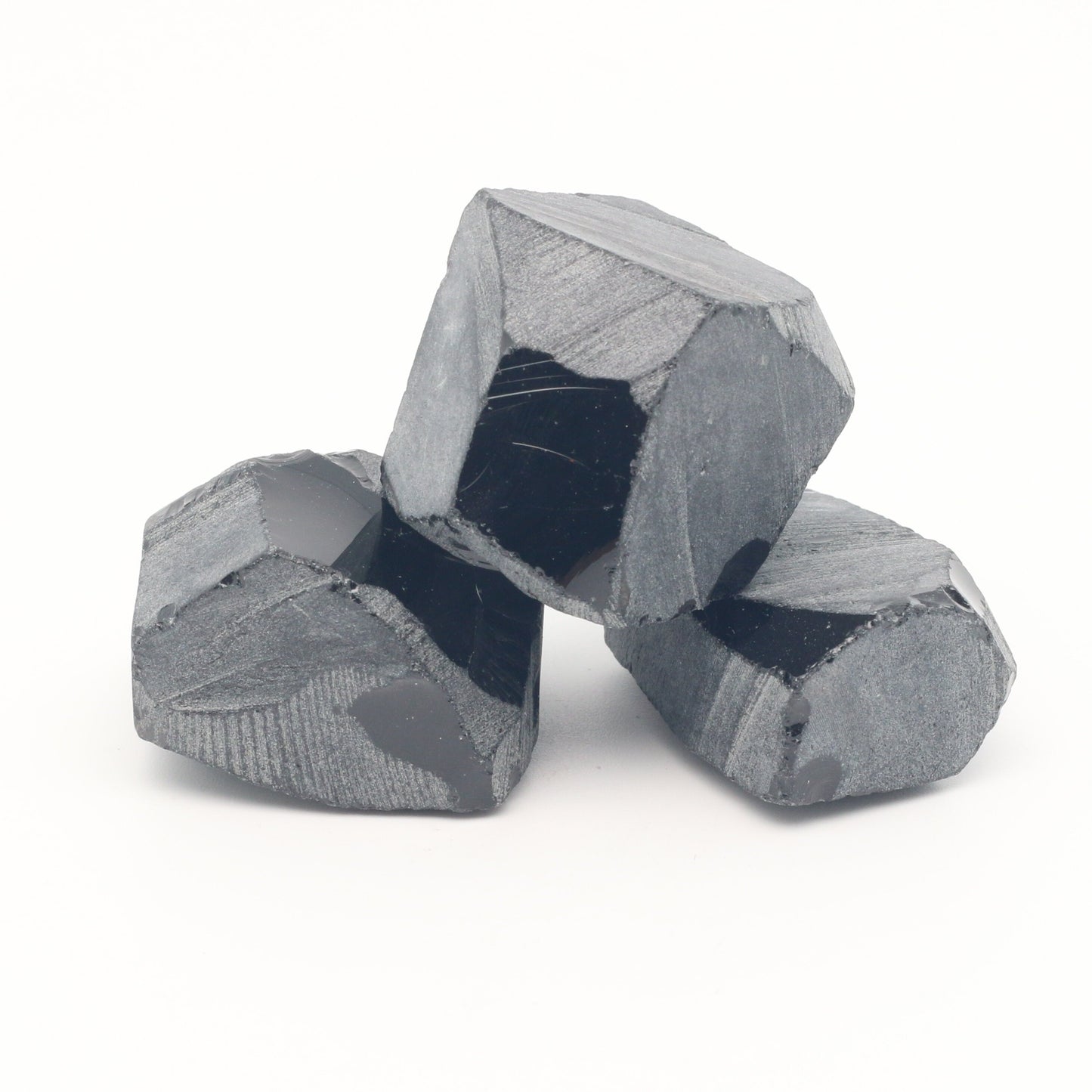 Black Nanosital Synthetic Lab Created Faceting Rough for Gem Cutting - #0004 - Various Sizes