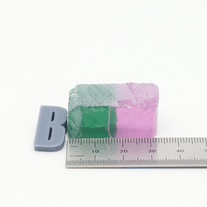 Watermelon Nanosital Synthetic Lab Created Faceting Rough for Gem Cutting - Bi-Color Pink-Green - Various Sizes