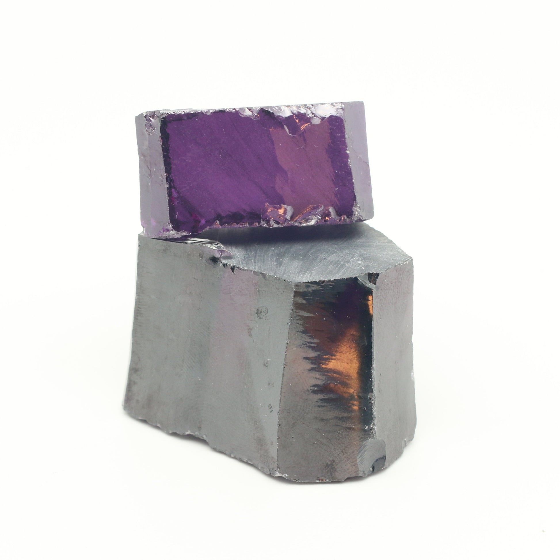 Amethyst Cubic Zirconia Faceting Rough for Gem Cutting - Various Sizes