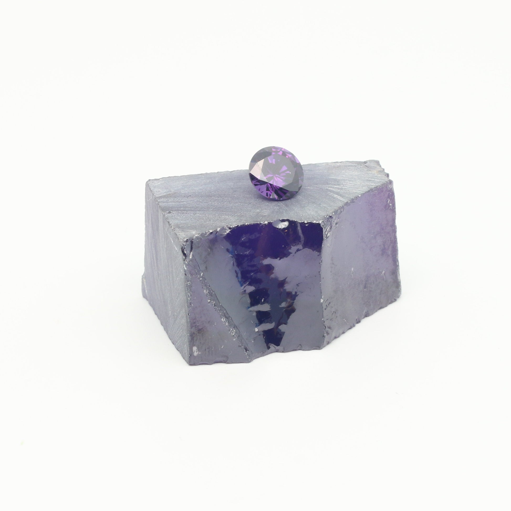 Violet Cubic Zirconia Faceting Rough for Gem Cutting - Various Sizes