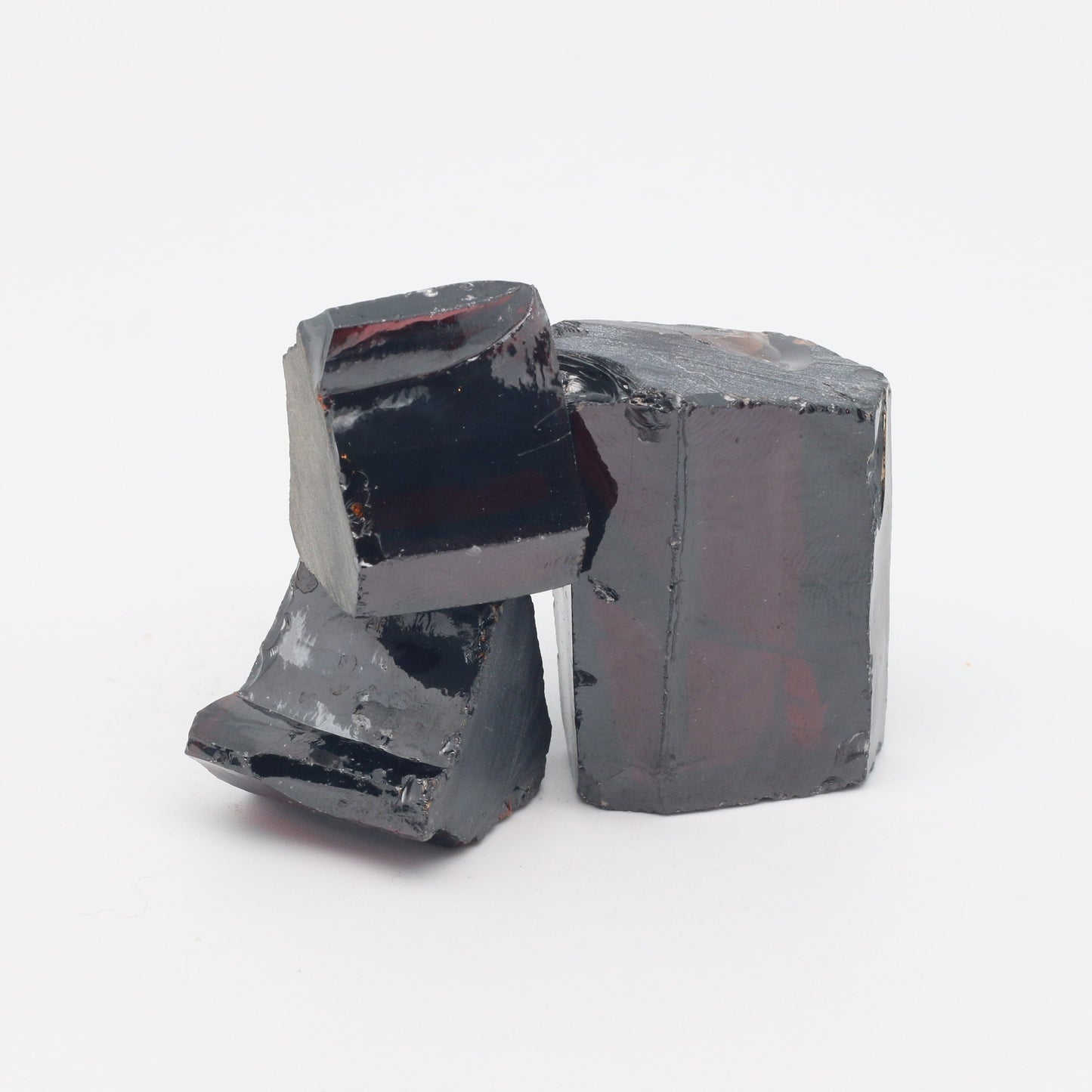 Dark Garnet Cubic Zirconia Faceting Rough for Gem Cutting - Various Sizes