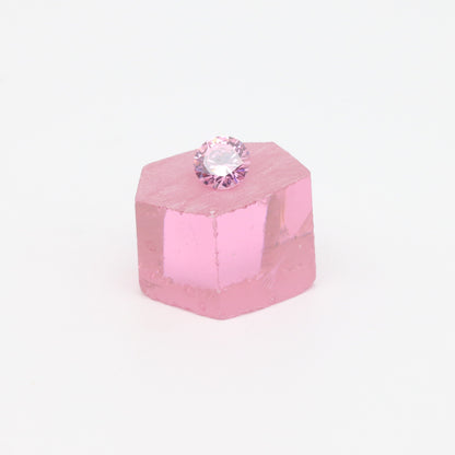 Pink Cubic Zirconia Faceting Rough for Gem Cutting - Various Sizes