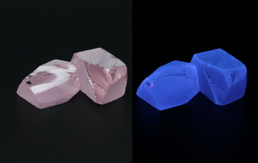 UV Reactive Nanosital #E-271 Synthetic Lab Created Faceting Rough for Gem Cutting - Various Sizes