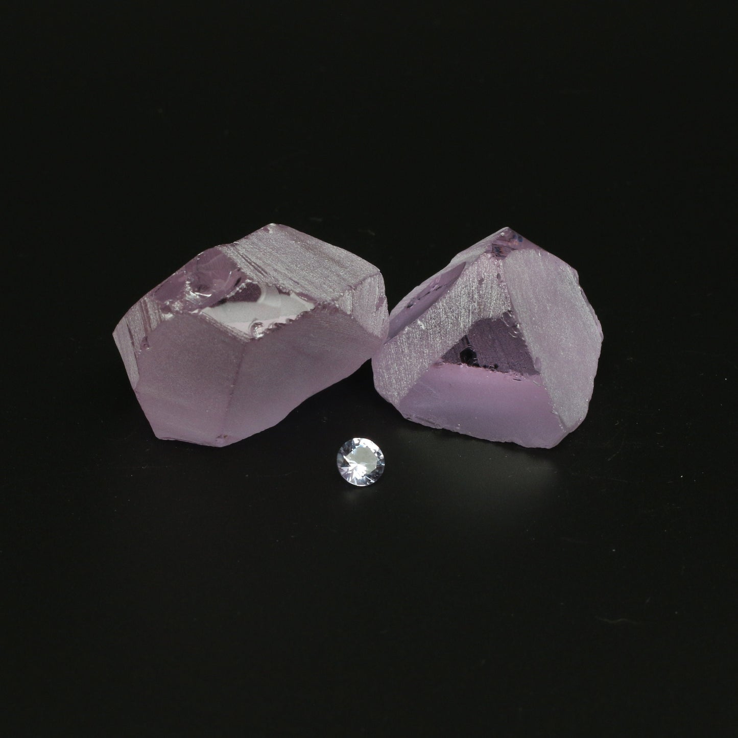 UV Reactive Nanosital #E-273 Synthetic Lab Created Faceting Rough for Gem Cutting - Various Sizes