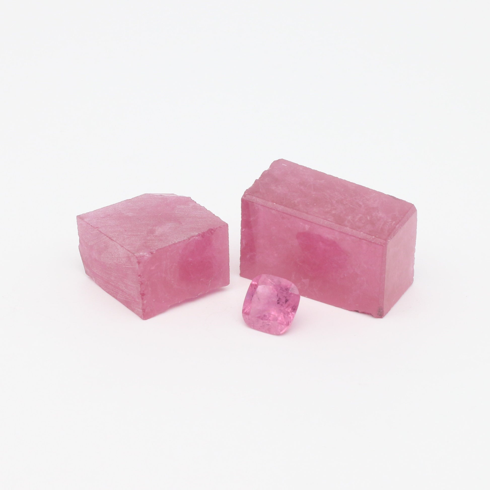 Kunzite (Included) Nanosital Synthetic Lab Created Faceting Rough for Gem Cutting - #Z-8483 - Various Sizes