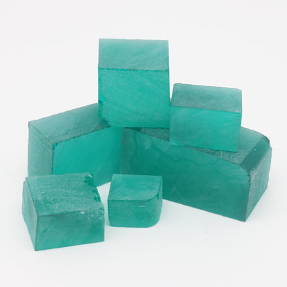 Light Emerald (Slightly Included) Nanosital Synthetic Lab Created Faceting Rough for Gem Cutting - #Z-0/4- Various Sizes