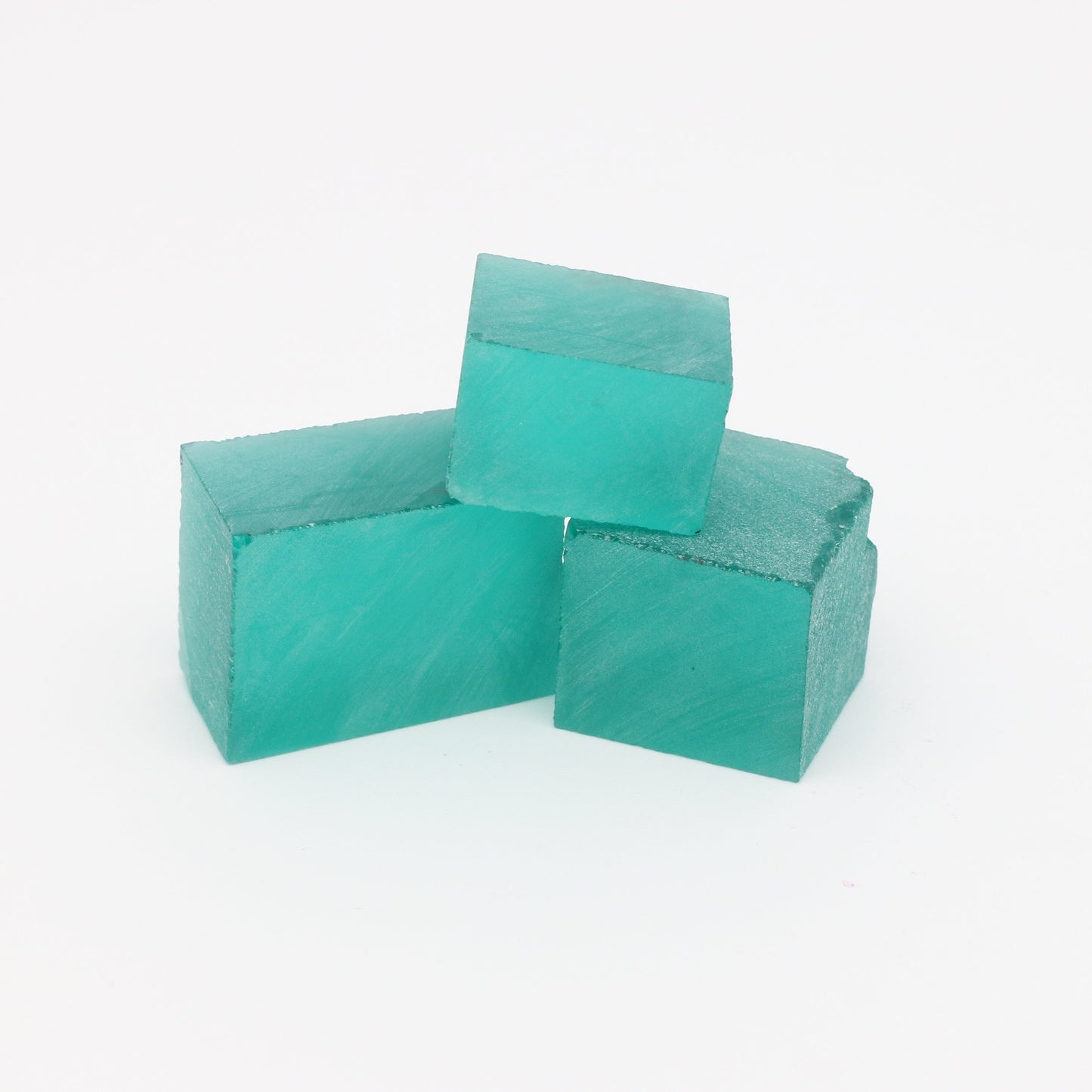 Light Emerald (Slightly Included) Nanosital Synthetic Lab Created Faceting Rough for Gem Cutting - #Z-0/4- Various Sizes