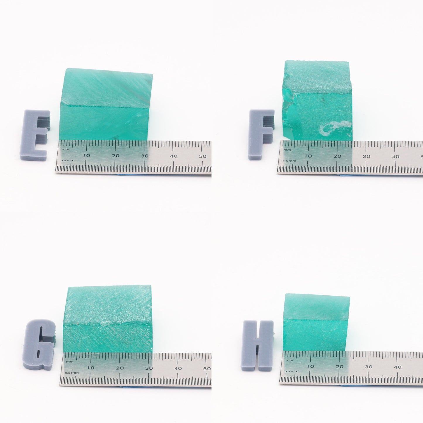 Light Emerald (Slightly Included) Nanosital Synthetic Lab Created Faceting Rough for Gem Cutting - #Z-0/4- Various Sizes