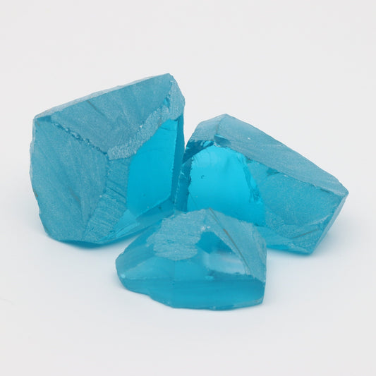 Neon Paraiba Tourmaline Nanosital Synthetic Lab Created Faceting Rough for Gem Cutting - #B-6206 - Various Sizes