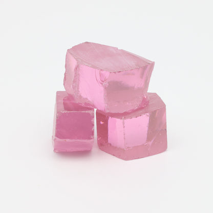 Pink Cubic Zirconia Faceting Rough for Gem Cutting - Various Sizes