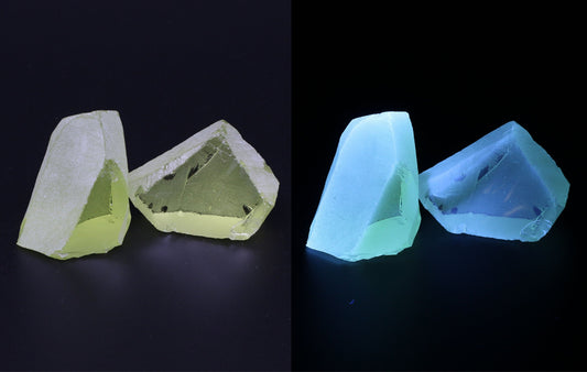 UV Reactive Nanosital #E-274 Synthetic Lab Created Faceting Rough for Gem Cutting - Various Sizes