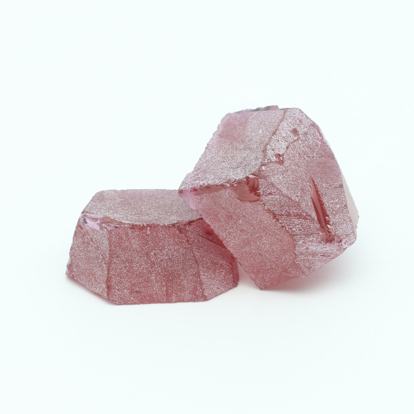 Pink Tourmaline Nanosital Synthetic Lab Created Faceting Rough for Gem Cutting - #A-9100 - Various Sizes