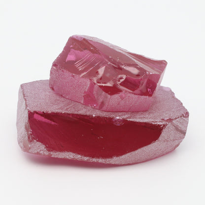 Hot Pink Tourmaline Nanosital Synthetic Lab Created Faceting Rough for Gem Cutting - #A-9095 - Various Sizes