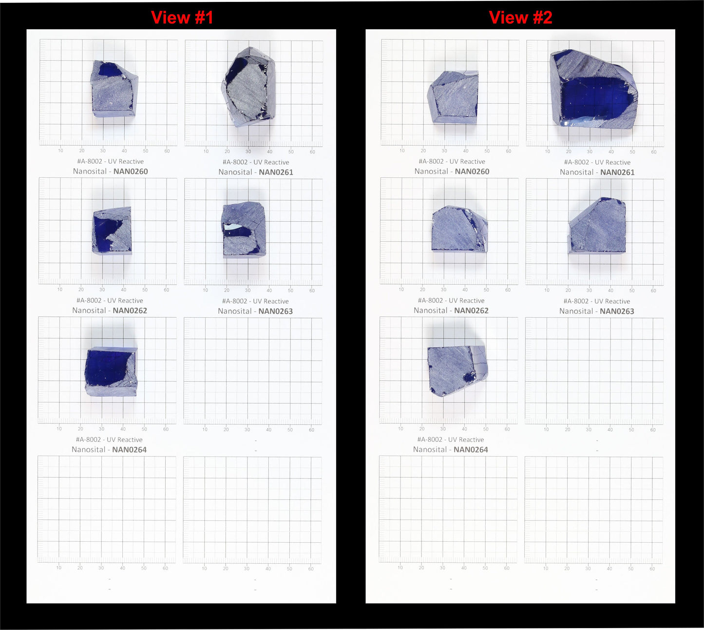 UV Reactive Nanosital #A-8002 Synthetic Lab Created Faceting Rough for Gem Cutting - Various Sizes