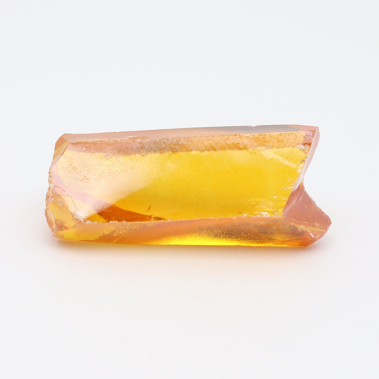 Yellow Cubic Zirconia Faceting Rough for Gem Cutting - Various Sizes