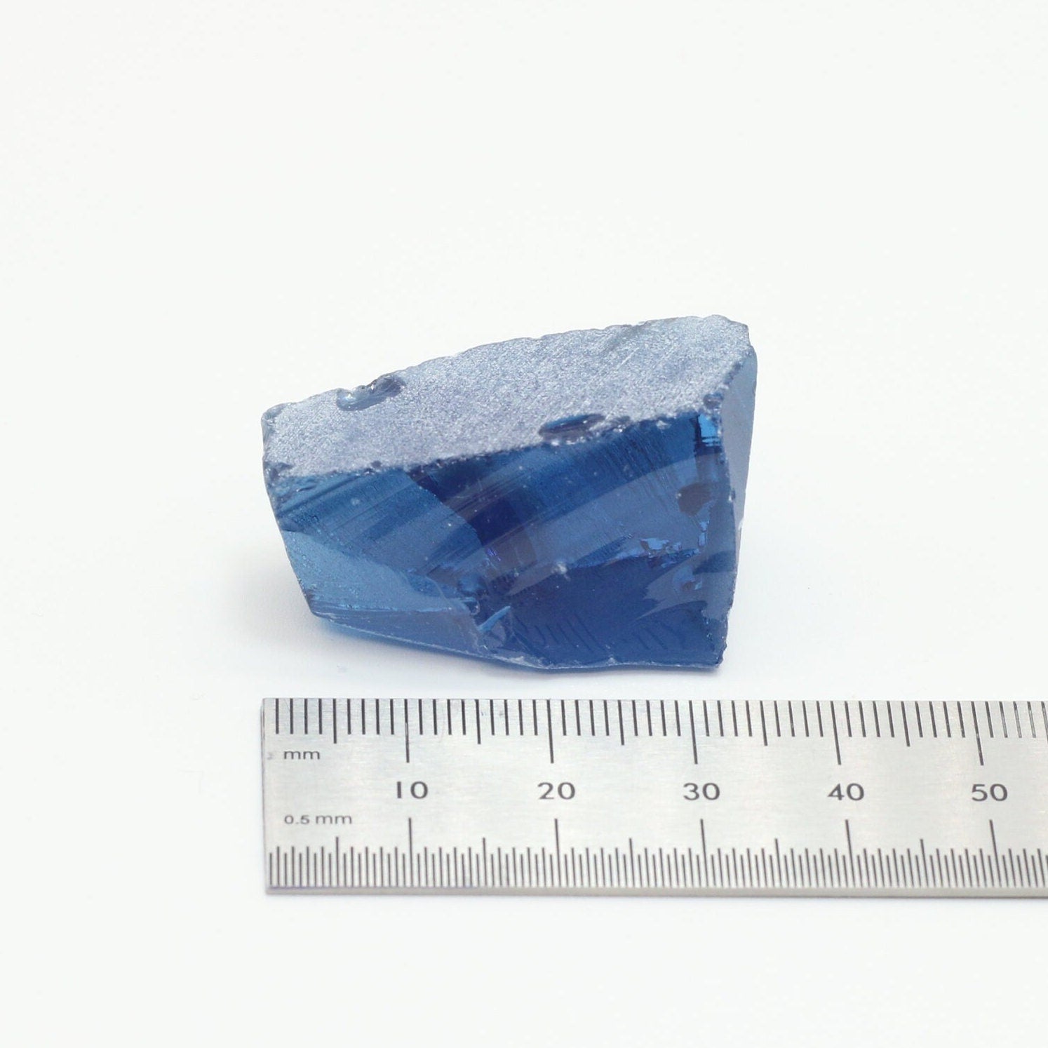 Swiss Blue Topaz Nanosital Synthetic Lab Created Faceting Rough for Gem Cutting - #1782 - Various Sizes