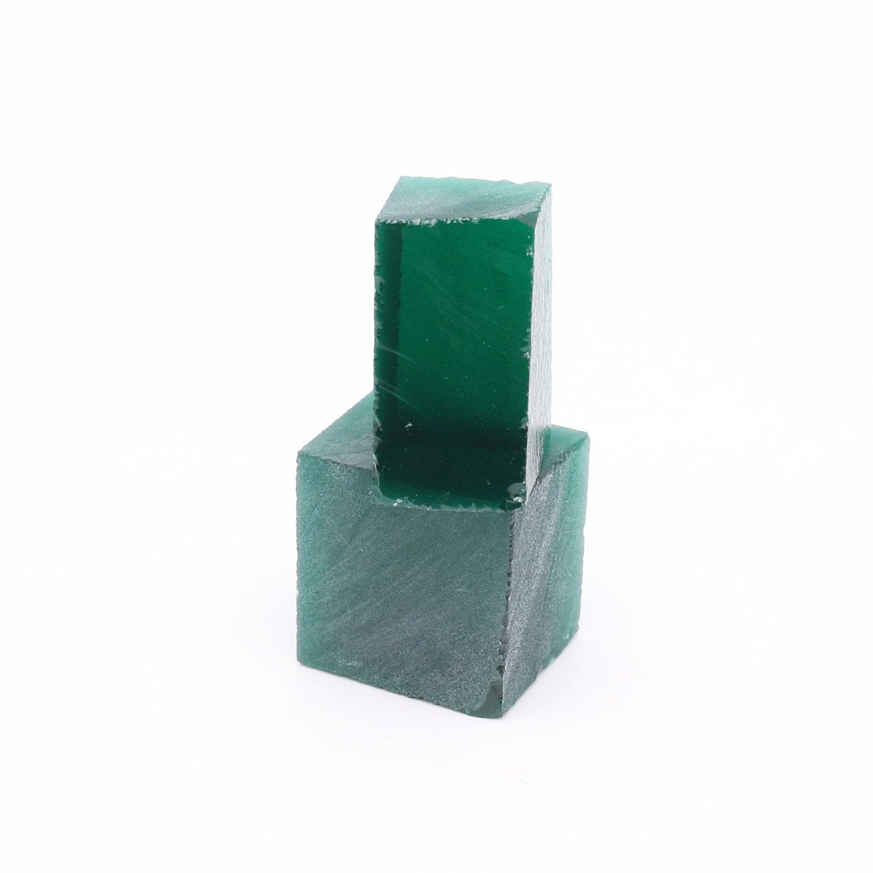 Lab Created Nanosital Dark Green Emerald Faceted Gemstones Lot high quality Of 2