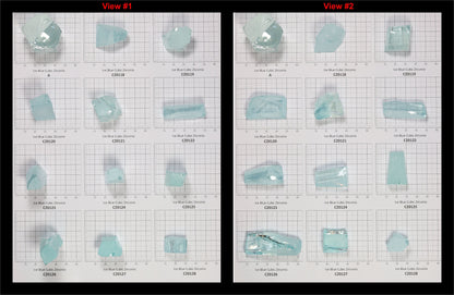 Ice Blue Cubic Zirconia Faceting Rough for Gem Cutting - Various Sizes