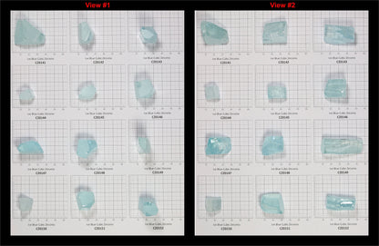 Ice Blue Cubic Zirconia Faceting Rough for Gem Cutting - Various Sizes